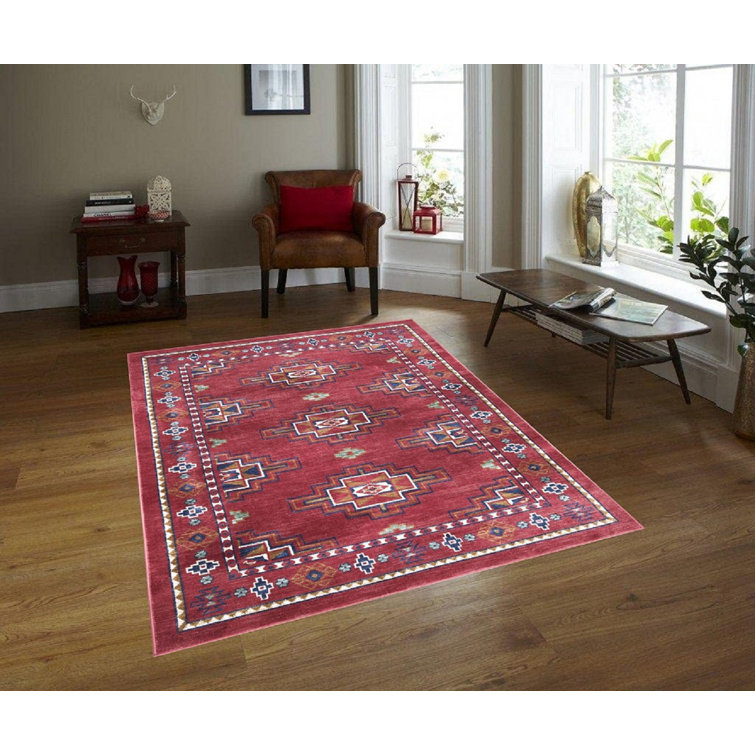 Latitude Vive Asare Flatweave Beige/Red Rug Wayfair.co.uk